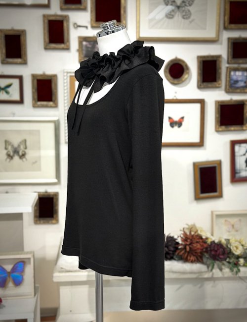 【Na+H】エヌエープラスエイチ Preカットソー(黒)