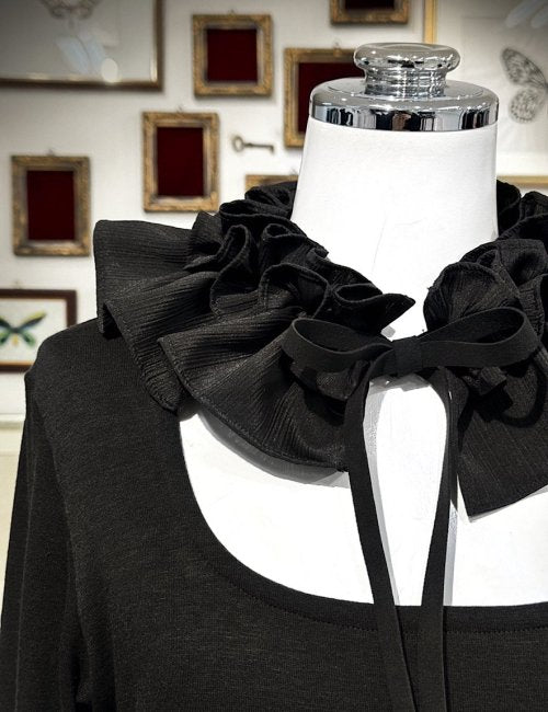 【Na+H】エヌエープラスエイチ Preカットソー(黒)