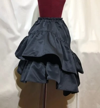 【MARBLE】マーブル アシンメトリー前ロングスカート:紺