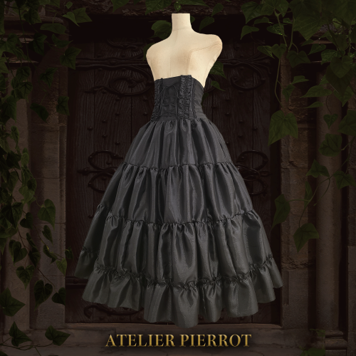 【ATELIER PIERROT】 Long Corset Skirt Black