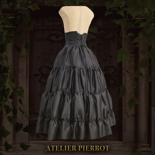 【ATELIER PIERROT】 Long Corset Skirt Black