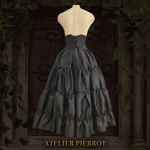 【ATELIER PIERROT】 Long Corset Skirt Black