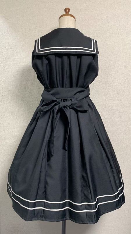 【Physical Drop】フィジカルドロップ セーラージップJSK・黒×白ライン