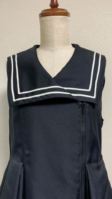 【Physical Drop】フィジカルドロップ セーラージップJSK・黒×白ライン