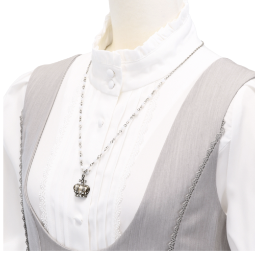 【Sheglit】シェグリット "Noble"クラウンネックレス/シルバー ホワイト/ボルドー/グリーン/ネイビー/パープル/ブラック