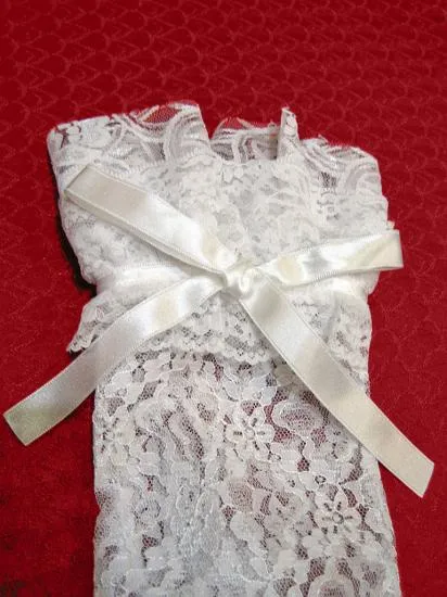 【MARBLE】マーブル ショートグローブ:白レース