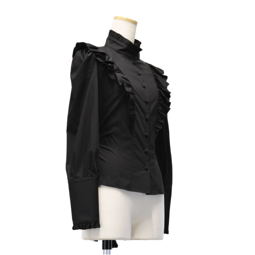 【Sheglit】シェグリット "Victorian"フリルブラウス ブラック