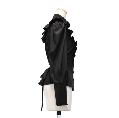 【Sheglit】シェグリット "Victorian"フリルブラウス ブラック