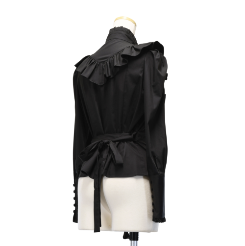 【Sheglit】シェグリット "Victorian"フリルブラウス ブラック