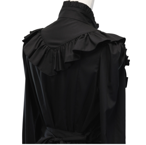 【Sheglit】シェグリット "Victorian"フリルブラウス ブラック