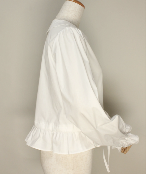 【HERHUM】ハーハム スカラップブラウス