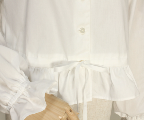 【HERHUM】ハーハム スカラップブラウス