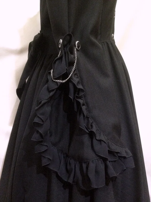 【MARBLE】マーブル ロングサーキュラーフェミニンコート:黒