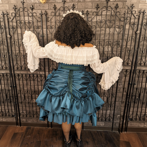 【ATELIER PIERROT】Shirring princess sleeve blouse Plus Size ★サマーセール対象!!8月24日まで★