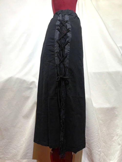 【MARBLE】マーブル 両サイドあみあげ切り替えロングスカート