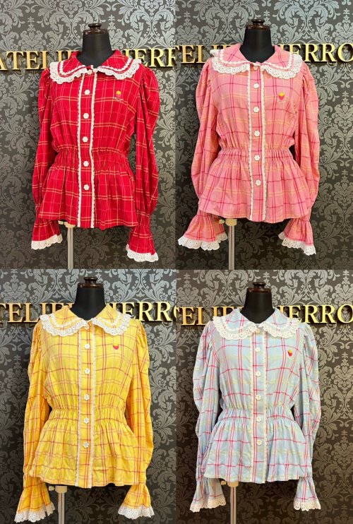 【Violet Fane】ヴァイオレットフェーン HAPPY TARTANS長袖ブラウス