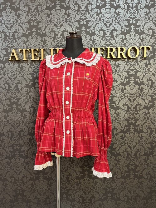 【Violet Fane】ヴァイオレットフェーン HAPPY TARTANS長袖ブラウス