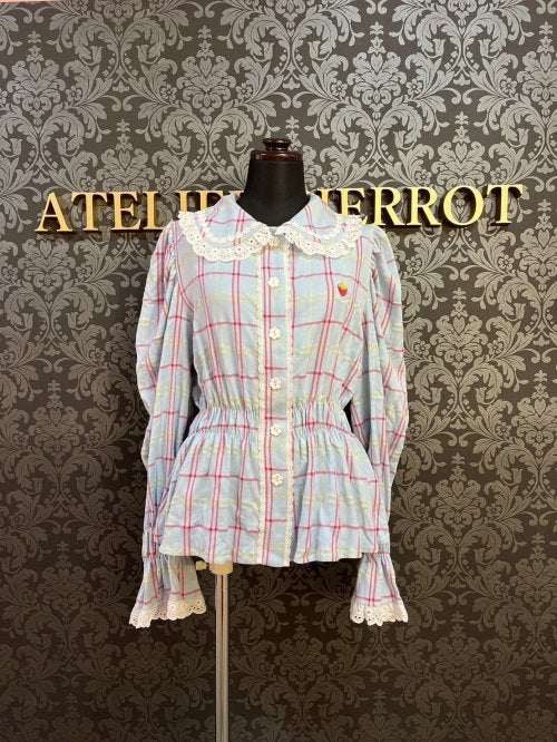 【Violet Fane】ヴァイオレットフェーン HAPPY TARTANS長袖ブラウス