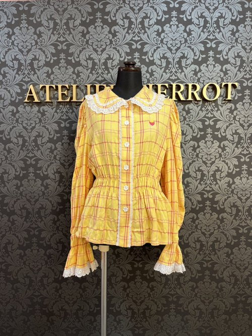 【Violet Fane】ヴァイオレットフェーン HAPPY TARTANS長袖ブラウス