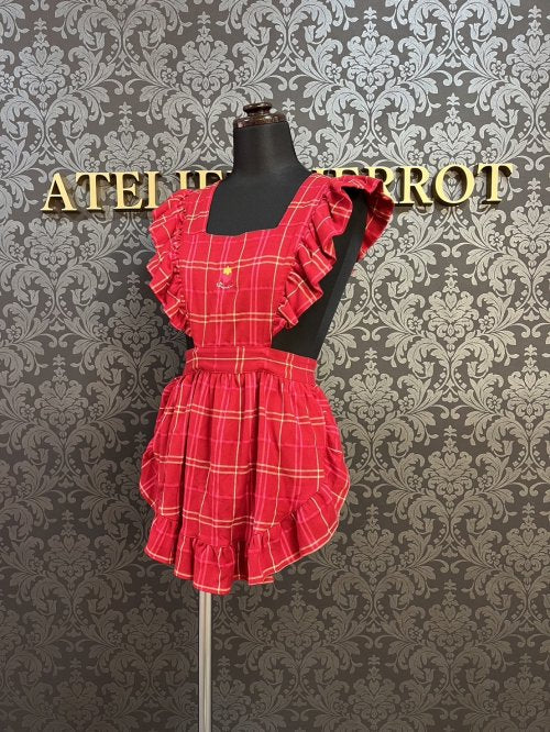 【Violet fane】HAPPY TARTANS スペシャルセット(エプロン+ベレー)