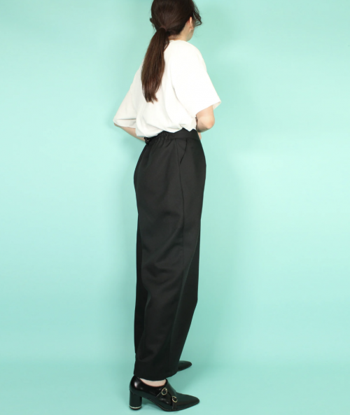 【HERHUM】ハーハム タックリボンのワイドパンツ