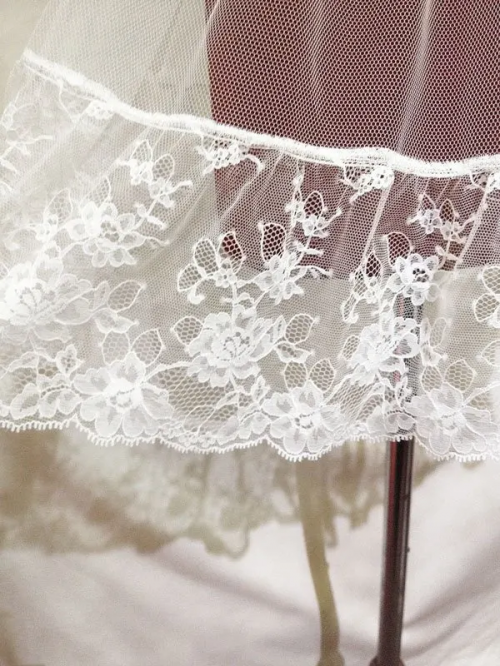 【MARBLE】マーブル レース付きインナーパ二エ:白×白レース LL〜4Lサイズ