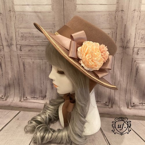 【Uf】ウフ ロマンティックブルームキャペリーヌ ミルクティブラウン