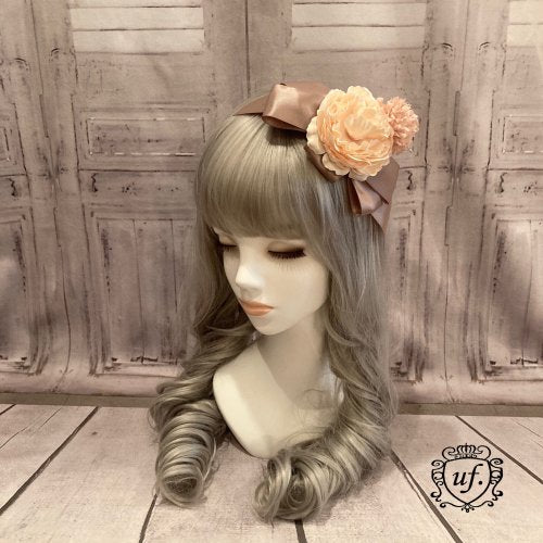 【Uf】ウフ ロマンティックブルームキャペリーヌ ミルクティブラウン