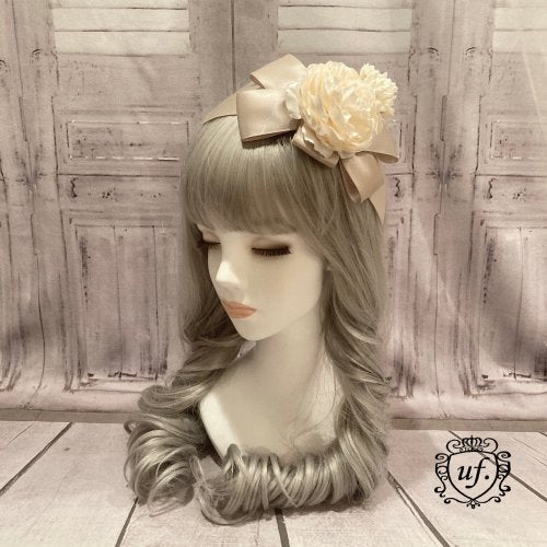 【Uf】ウフ ロマンティックブルームキャペリーヌ グレージュ