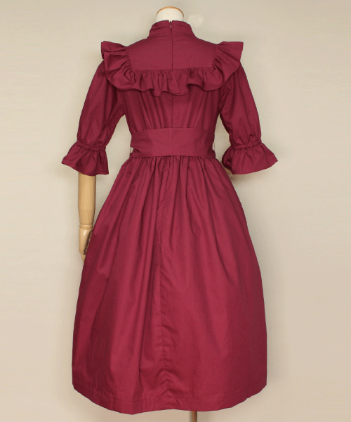 【HERHUM】ハーハム Natalieワンピース ワイン