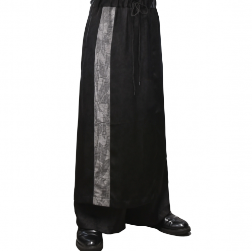 【MiDiom】ミディオム "MURAKUMO" Layered Pants Black