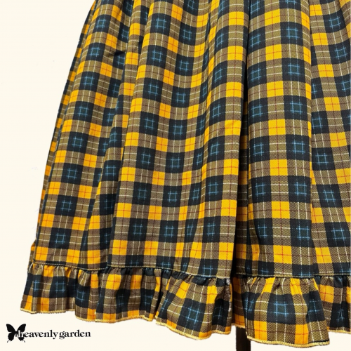 【heavenly garden 】ヘヴンリィ ガーデン タータンチェックジャンパースカート・イエロー