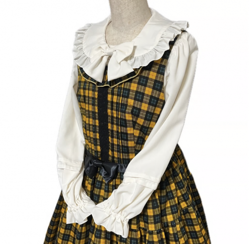 【heavenly garden 】ヘヴンリィ ガーデン タータンチェックジャンパースカート・イエロー