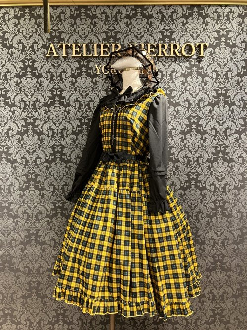 【heavenly garden 】ヘヴンリィ ガーデン タータンチェックジャンパースカート・イエロー