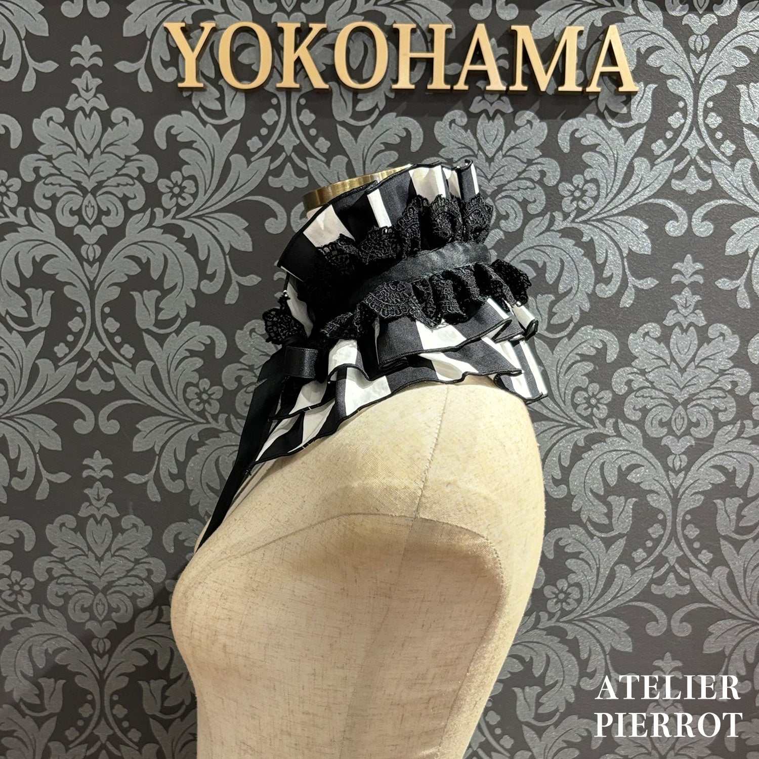 【ATELIER PIERROT】 ★Jetzt Reservierungen entgegennehmen★ Marionetten-Korsett-Rock-Set gestreift/Black