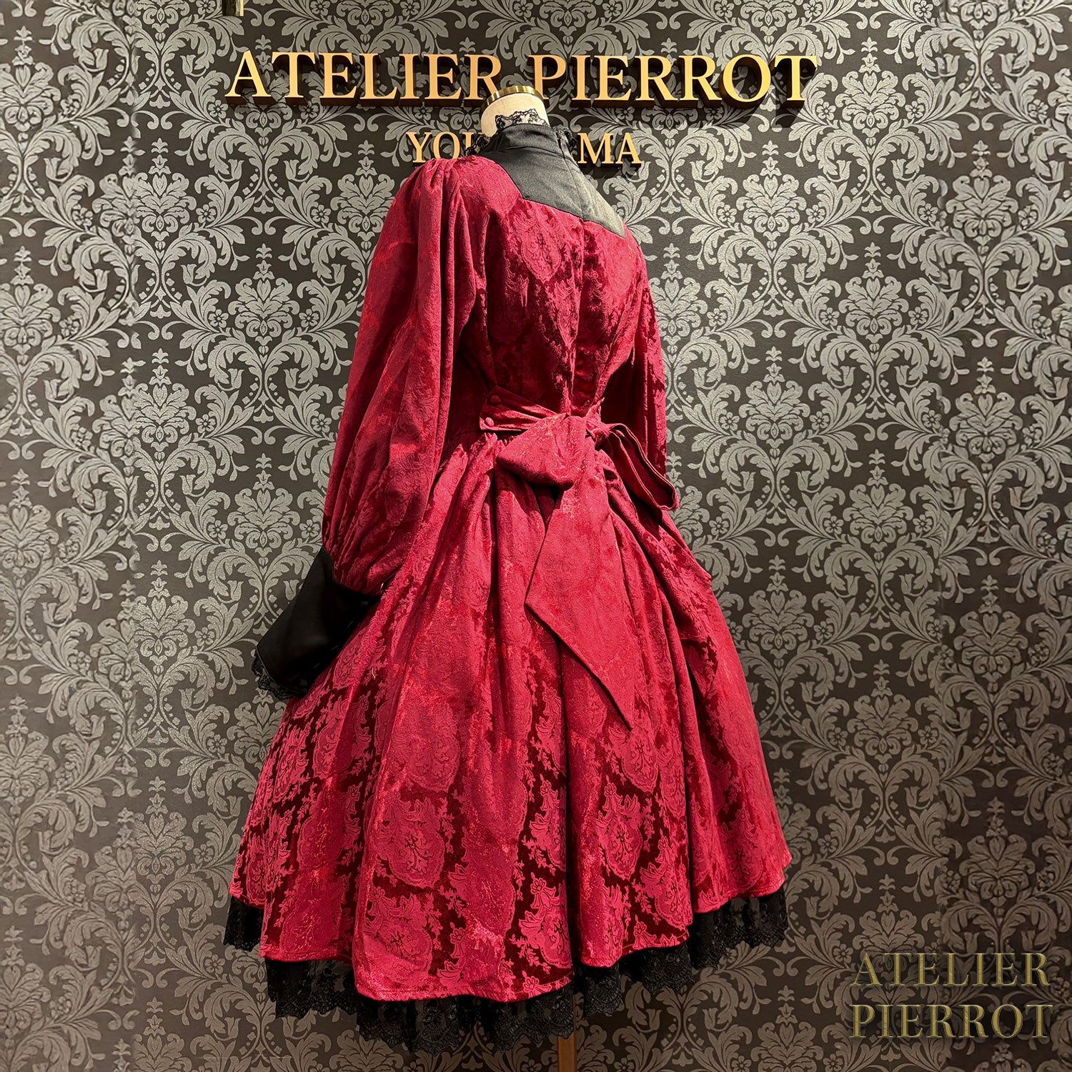 【ATELIER PIERROT】 Victorian Reverie Dress ホワイト/ボルドー/ネイビー/ブラック