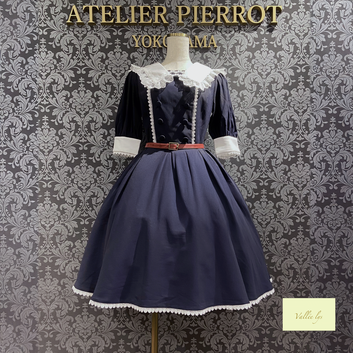 【Vallée lys】ヴァレリス Sailor Waltz Dress ボルドー/ネイビー/ブラック