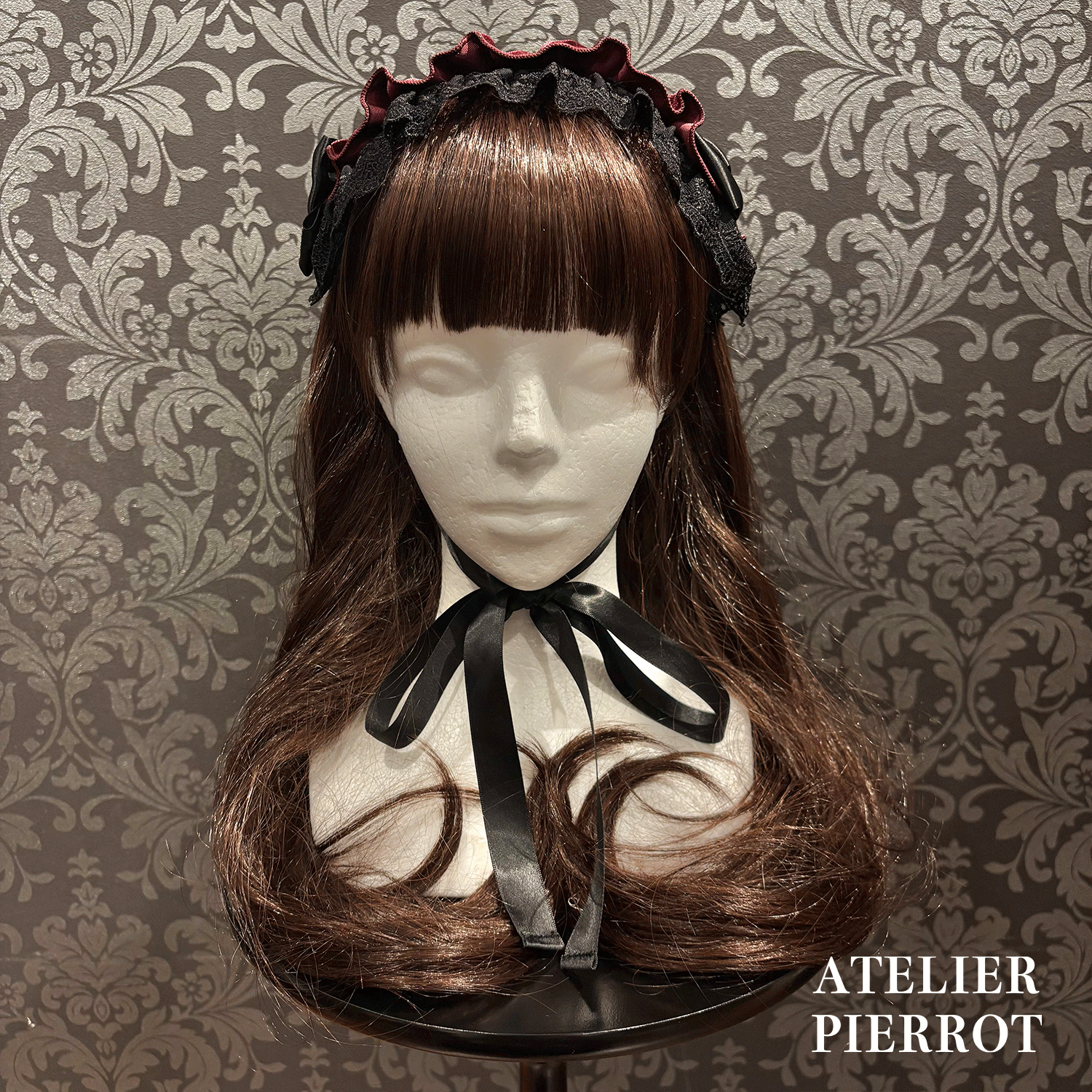 【ATELIER PIERROT】 Adenophora Kopfschmuck Bordeaux/Marine/Schwarz ★Geplant, Mitte September bis zum Ende veröffentlicht zu werden★