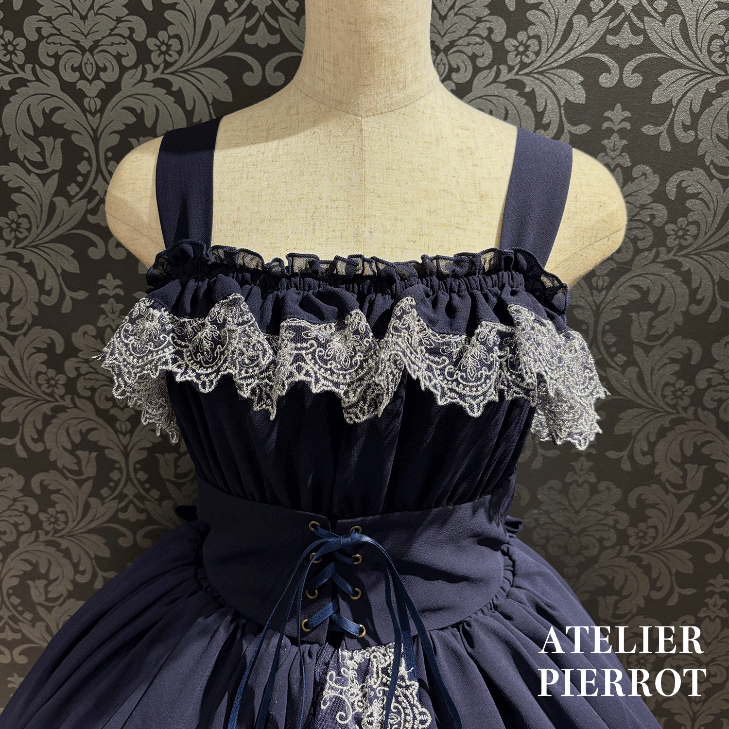 【ATELIER PIERROT】 Celestial Veil JSK White/Bordeaux/Purple/Navy/Black Size1/Size2