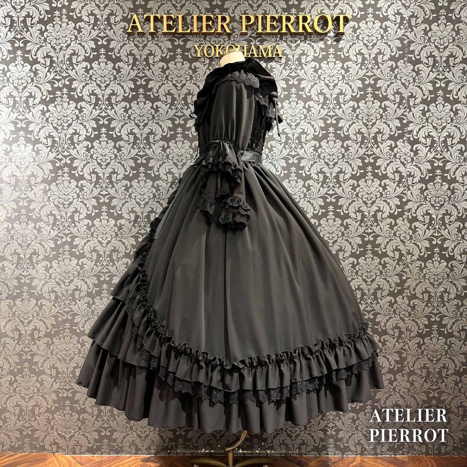 【ATELIER PIERROT】 ★Ahora aceptando reservas★Vestido Nocturno NegroWhite/Marfil/Purple/Navy/Black