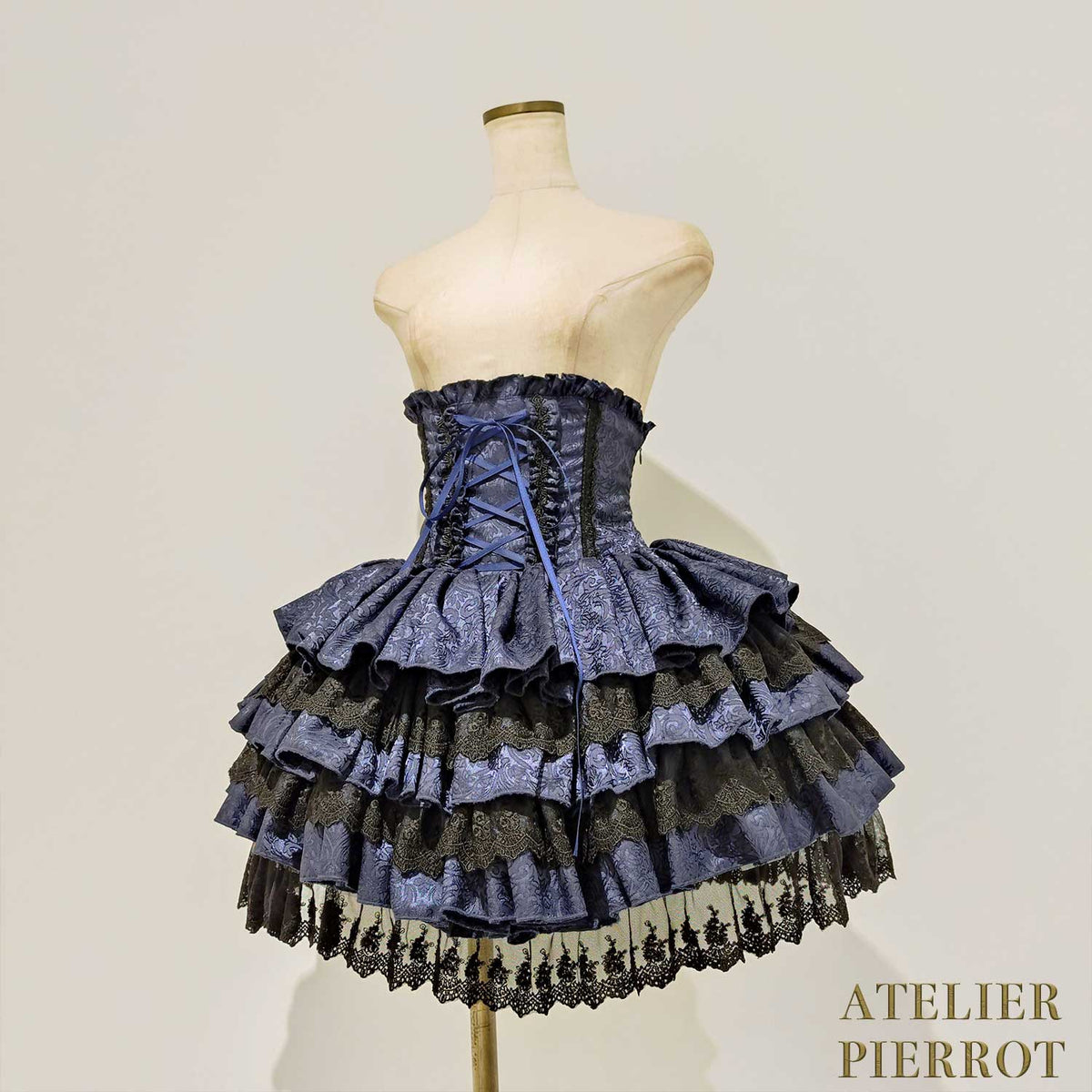 【ATELIER PIERROT】 Royal Nocturne Mini Corset Skirt ホワイト/ピンク/ワイン/グリーン/ネイビー/ブラック