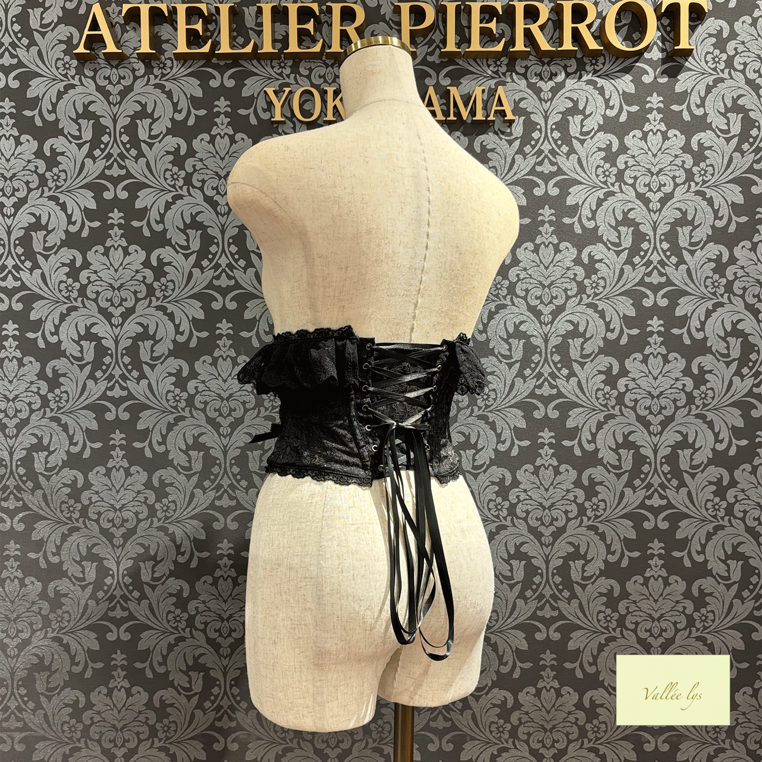 【Vallée lys】ヴァレリス Fleur de Brume Corset ホワイト/ピンク/ボルドー/ネイビー/ブラック
