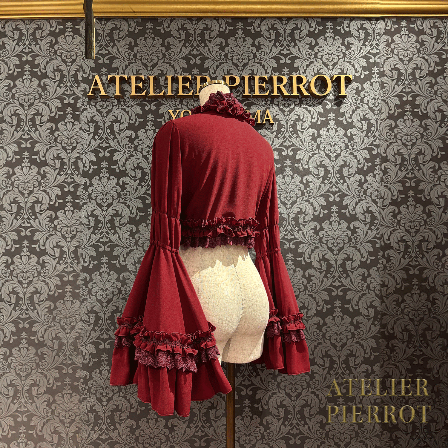 【ATELIER PIERROTPrincess Sleeve Bolero白/酒/海蓝色/黑