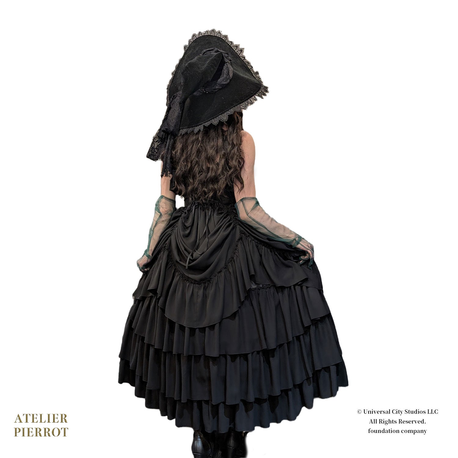 【ATELIER PIERROT】 WICKED/Elphaba’s Long Bustle JSK 黒×緑/黒×黒