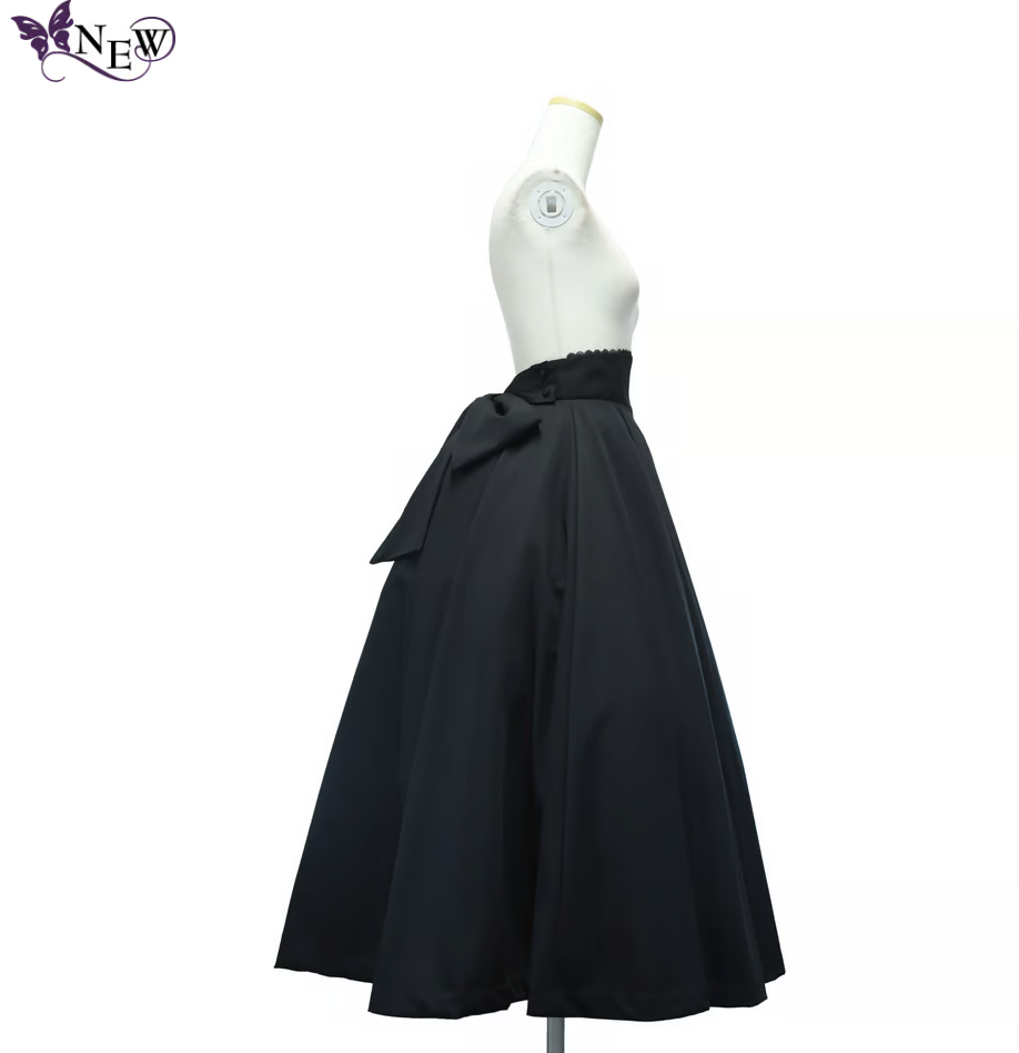 【Sheglit】シェグリット "Victorian"バッスルスカート ライトグレー/ブラック