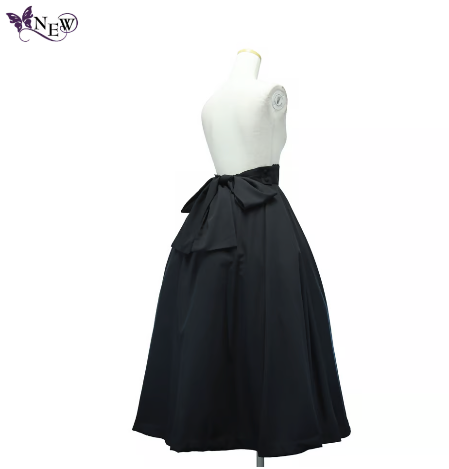 【Sheglit】シェグリット "Victorian"バッスルスカート ライトグレー/ブラック
