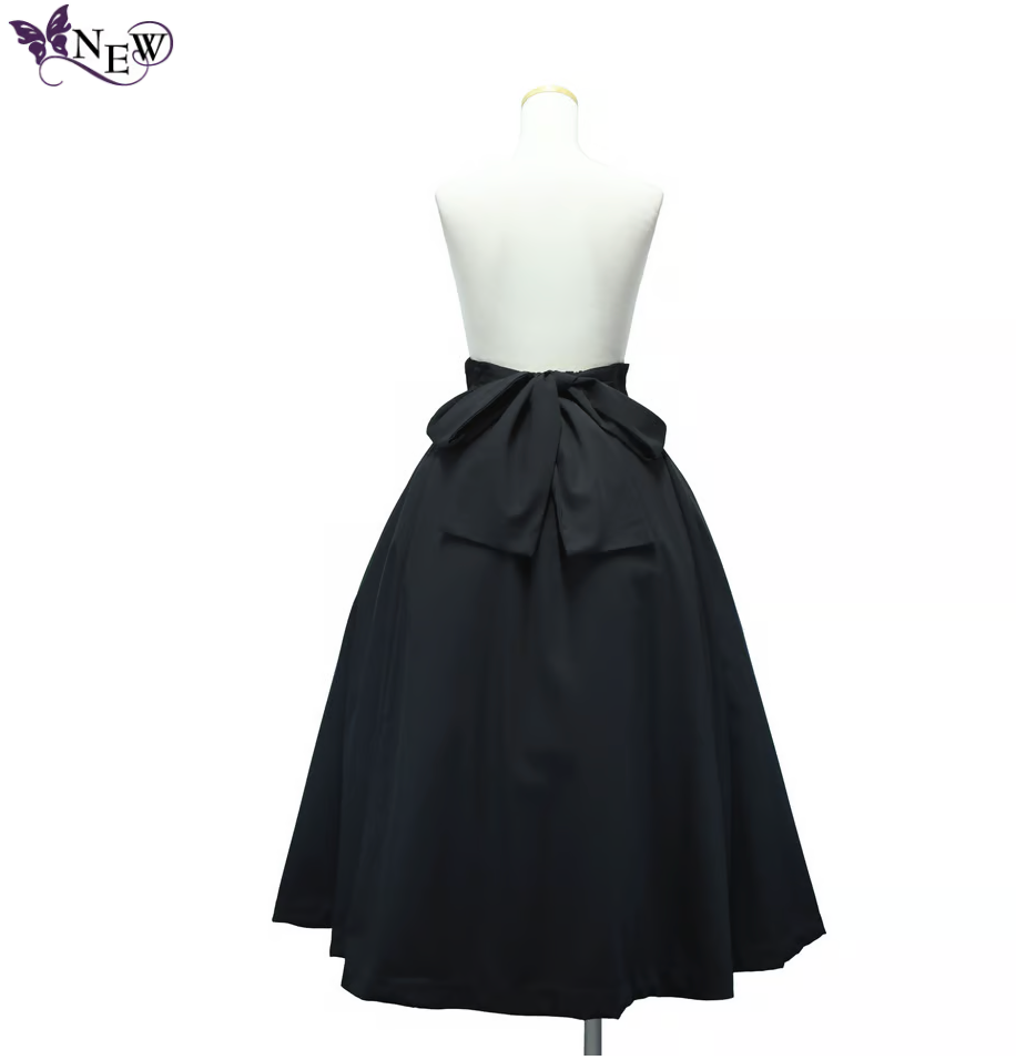 【Sheglit】シェグリット "Victorian"バッスルスカート ライトグレー/ブラック