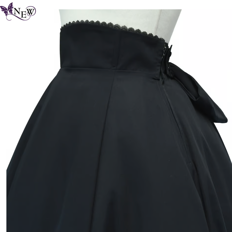 【Sheglit】シェグリット "Victorian"バッスルスカート ライトグレー/ブラック