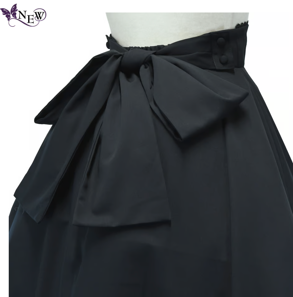 【Sheglit】シェグリット "Victorian"バッスルスカート ライトグレー/ブラック