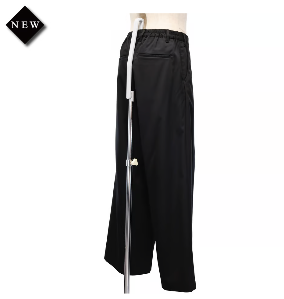 【MiDiom】ミディオム 1Tuck Wide Pants Black